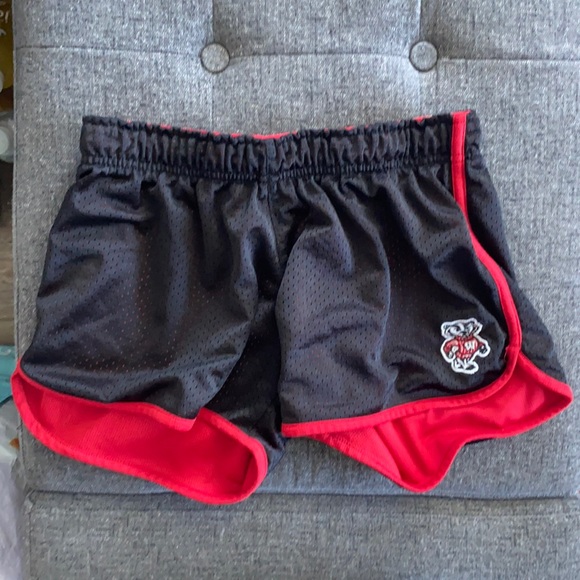 Black & Red Wisconsin Badger Athletic Shorts - Picture 1 of 3
